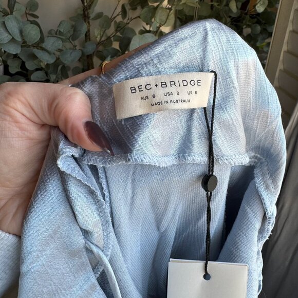 Bec & Bridge Moon Dance Maxi Dress in Dusty Blue - Picture 9 of 10